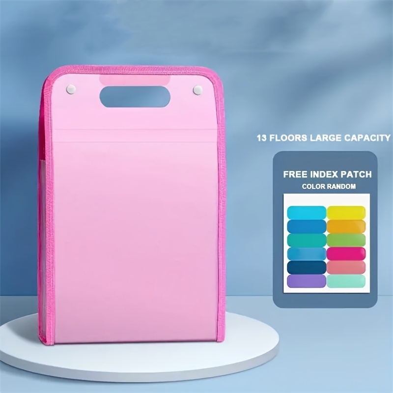 Portable Document Storage Bag Large Capacity 13-Layer Vertical Document Bag