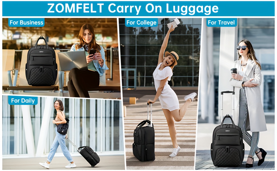 Carry Suitcase Wheels Portable Water Resistant - Temu