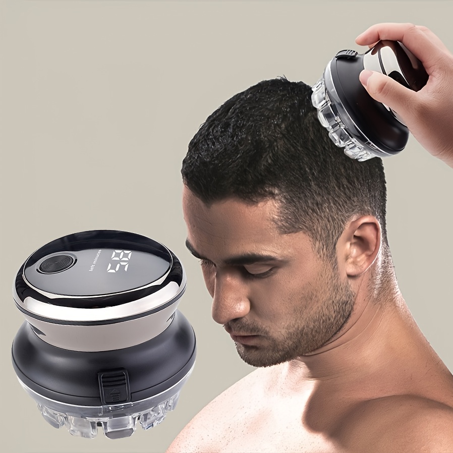 Cortadora de pelo profesional para hombres, kit de corte de pelo  inalámbrico, pantalla LCD inalámbrica y carcasa de metal plateado, máquina  de corte