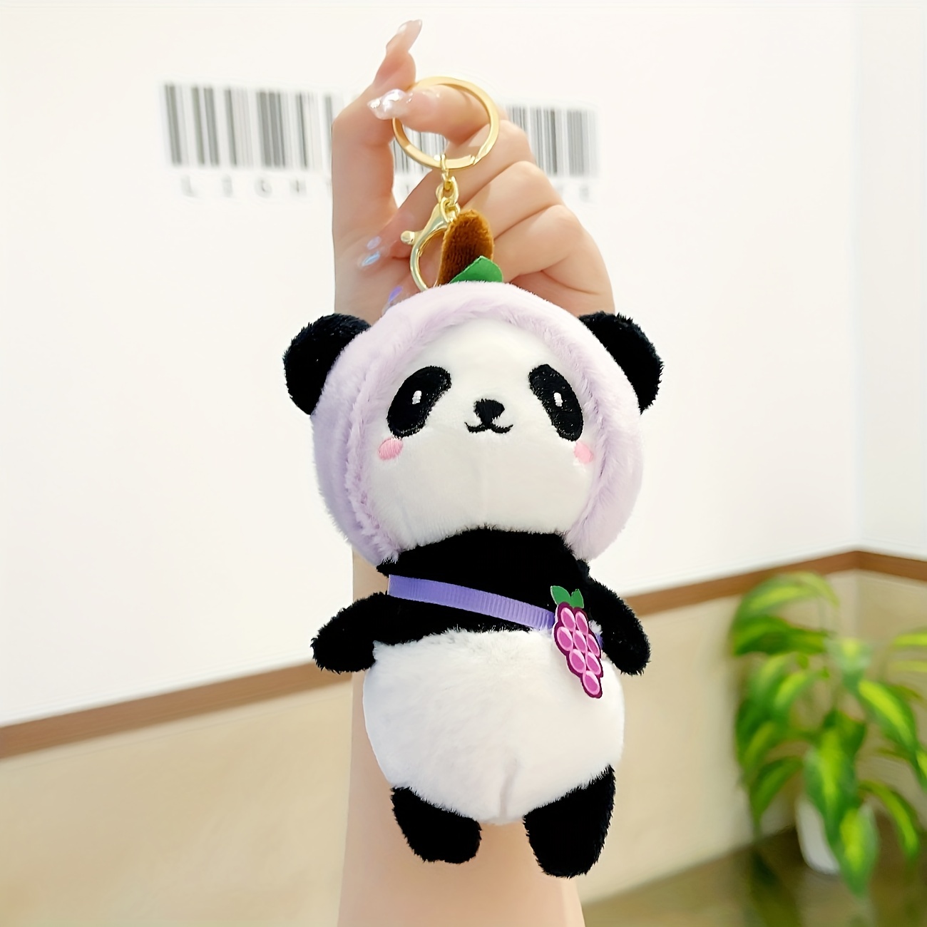 Small Panda Stuffed Animal, Two Small Panda Plush Keychain in 5 Inches