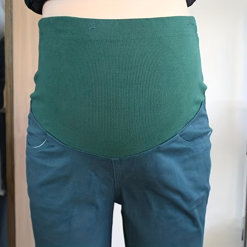 Spring Autumn Women's Maternity Tummy Control Pants Slim - Temu Canada