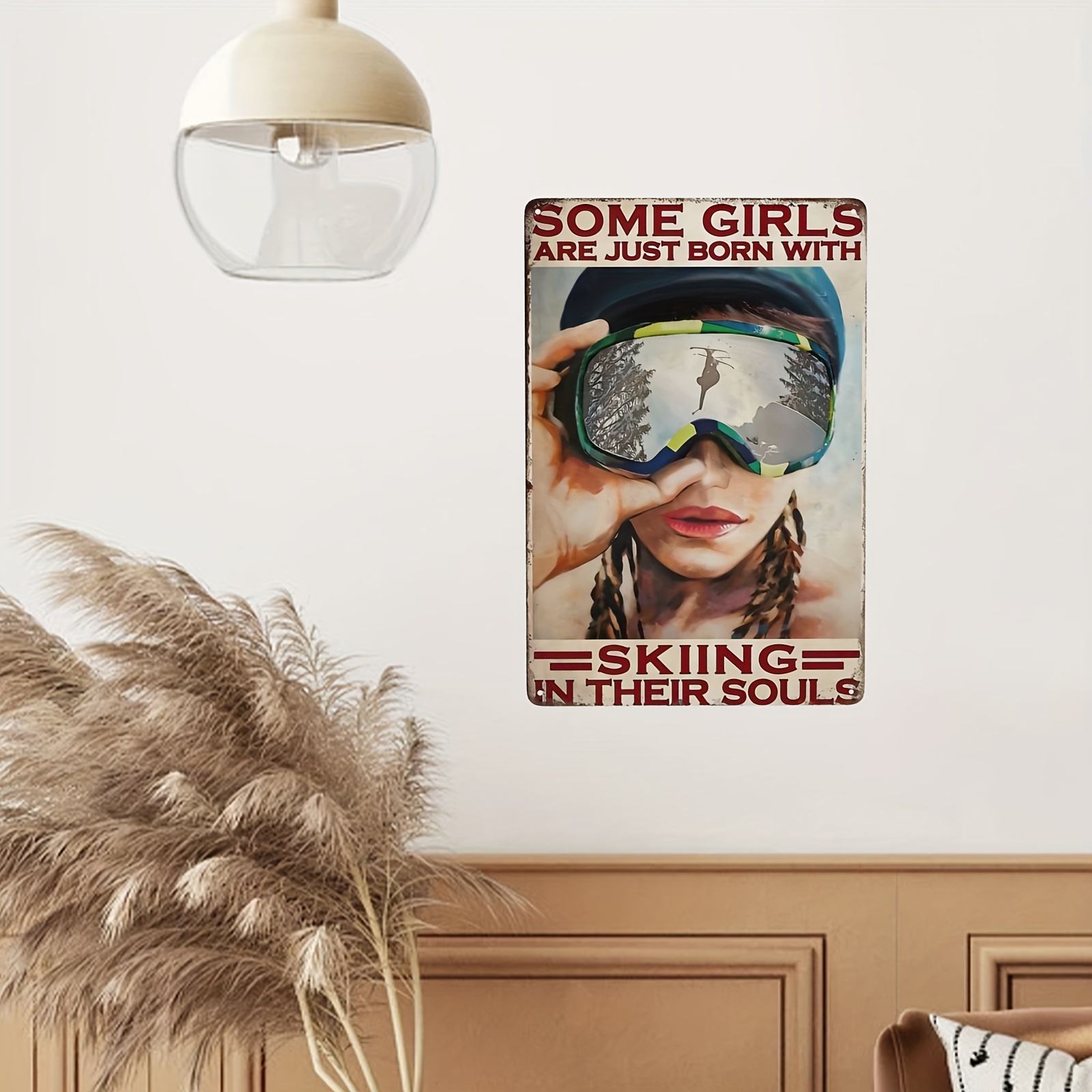 Metal Tin Sign Of Girls Art Style,Some Girls Are Just Born Retro