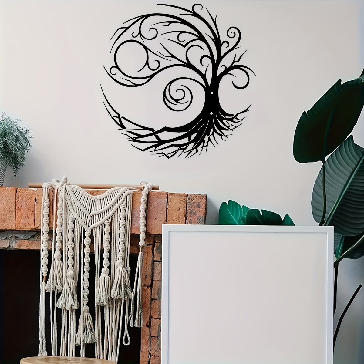 Arbre de vie - Décoration murale en bois naturel - Arbre de vie - Décoration  murale en bois - Décoration murale minimaliste : : Cuisine et  Maison