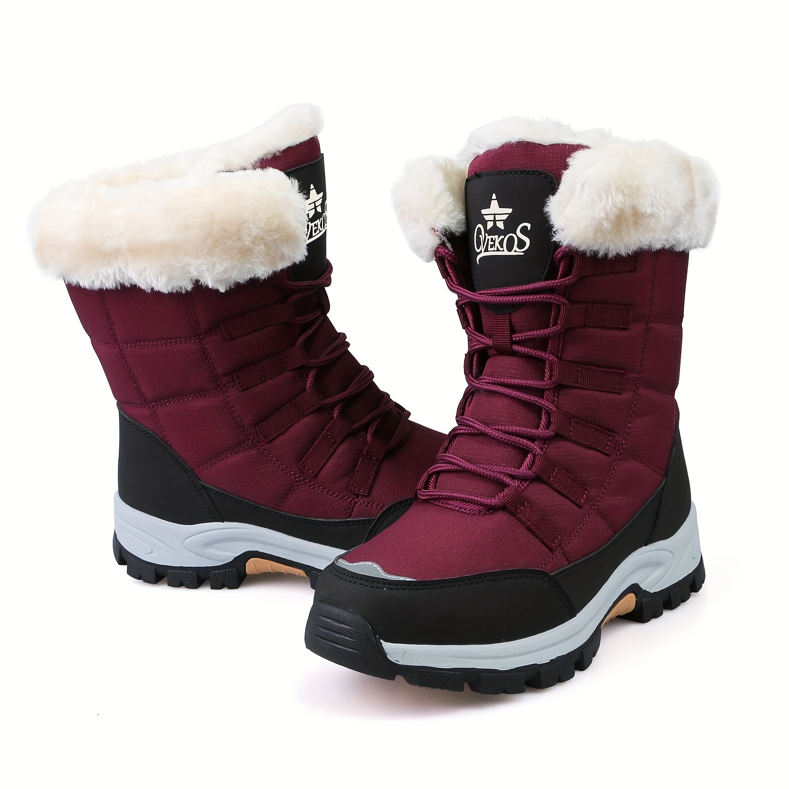 Thicksoled Warm Womens Winter Boots, Waterproof Comfortable Womens Snow  Boots, Full Plush Lining, with Waterproof Zipper, Womens Ankle Boot (Color  : Black, Size : 7.5) : : Clothing, Shoes & Accessories