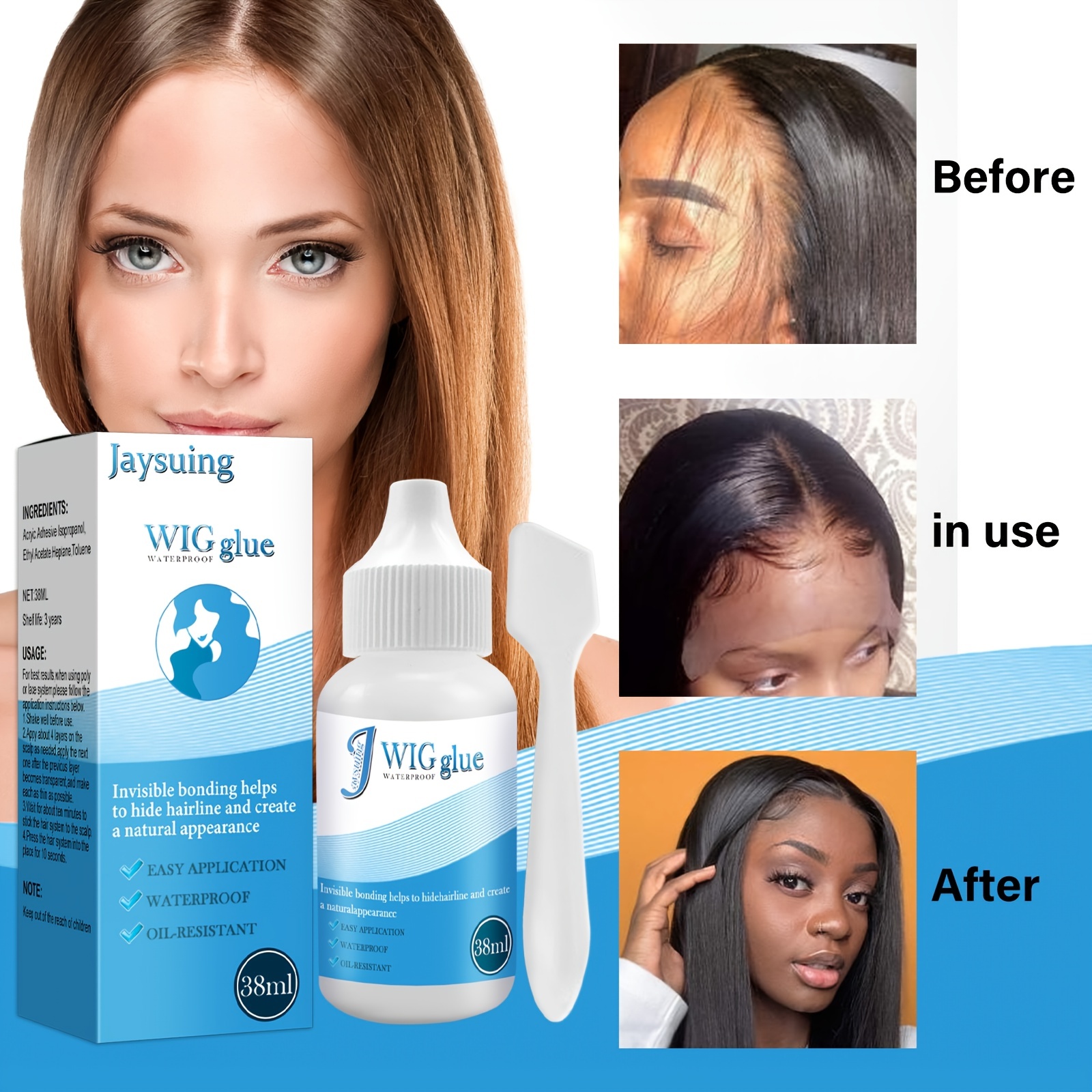 waterproof lace front wig adhesive