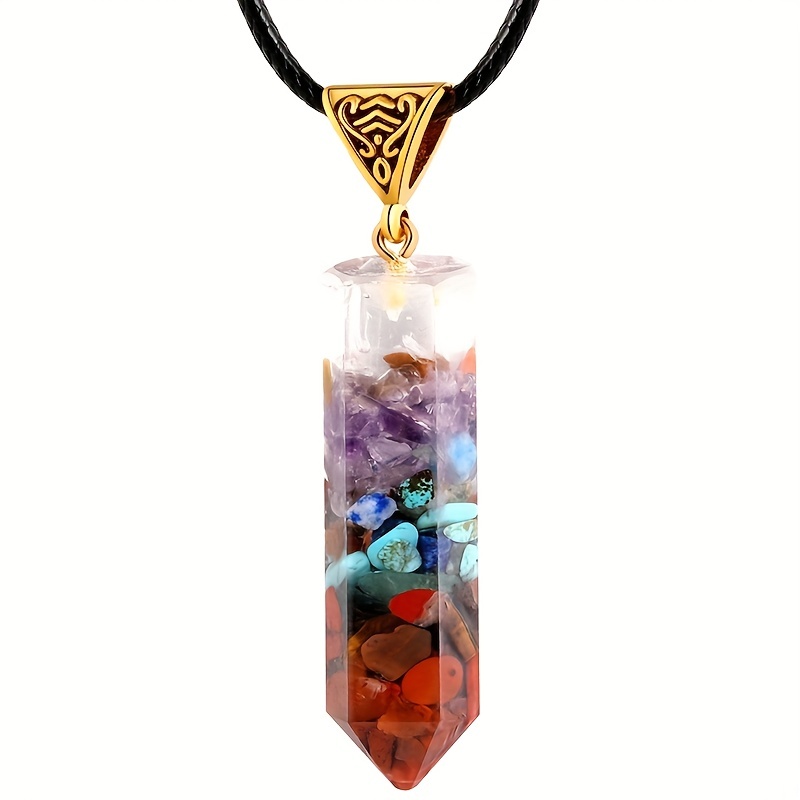 Seven Chakra Natural Stone Pendant