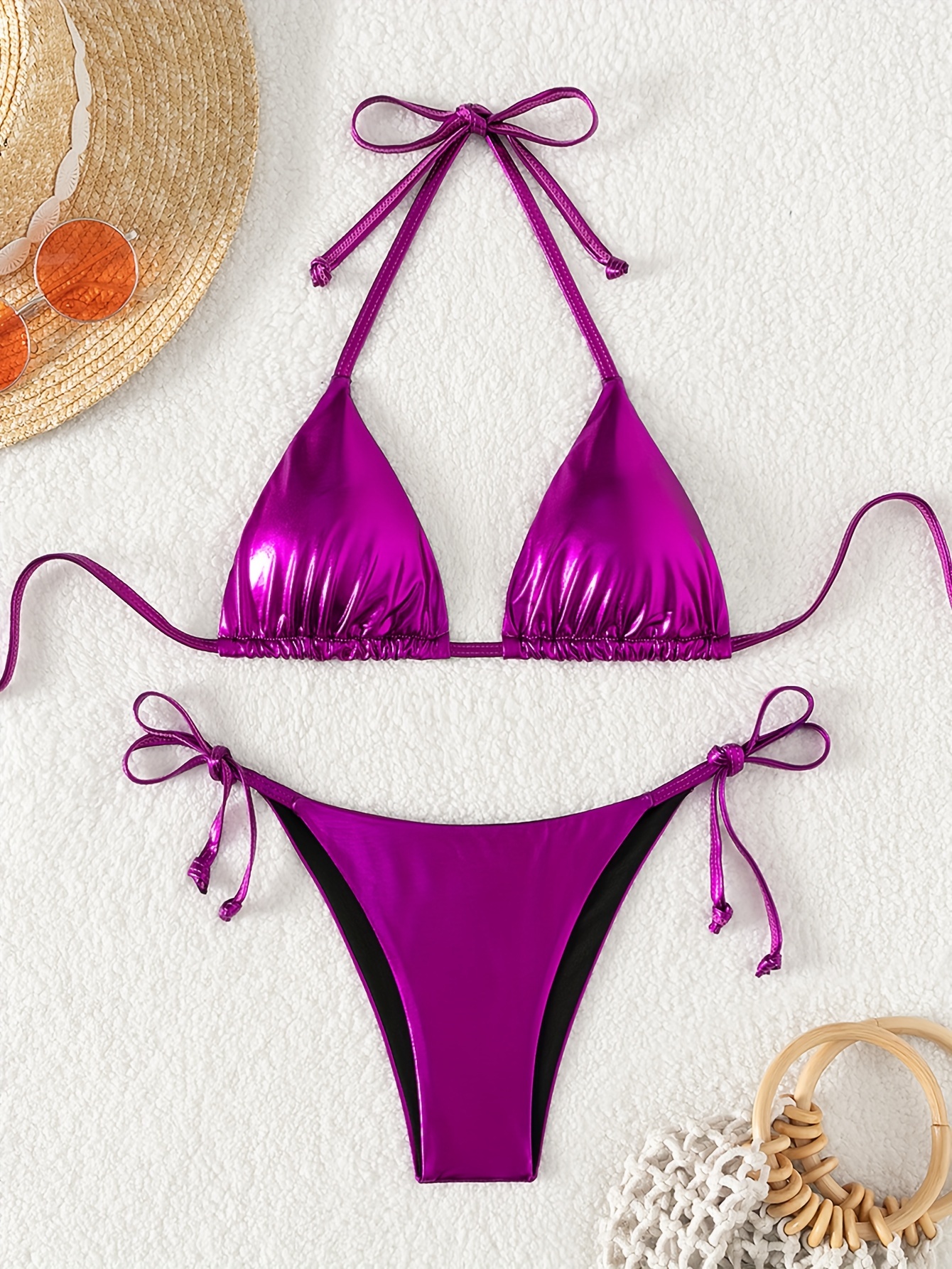 Braguita de bikini tipo tanga violeta violeta -  México