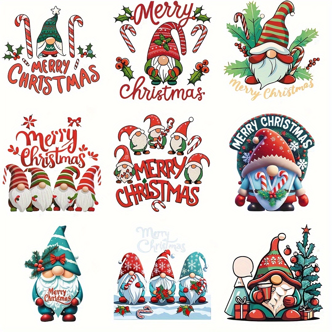 Christmas Iron-on Transfer For Diy Clothing, Backpack, Hats, Pillow A-level  Washable T-shirts Thermal Stickers Gnome Patches Applique - Temu