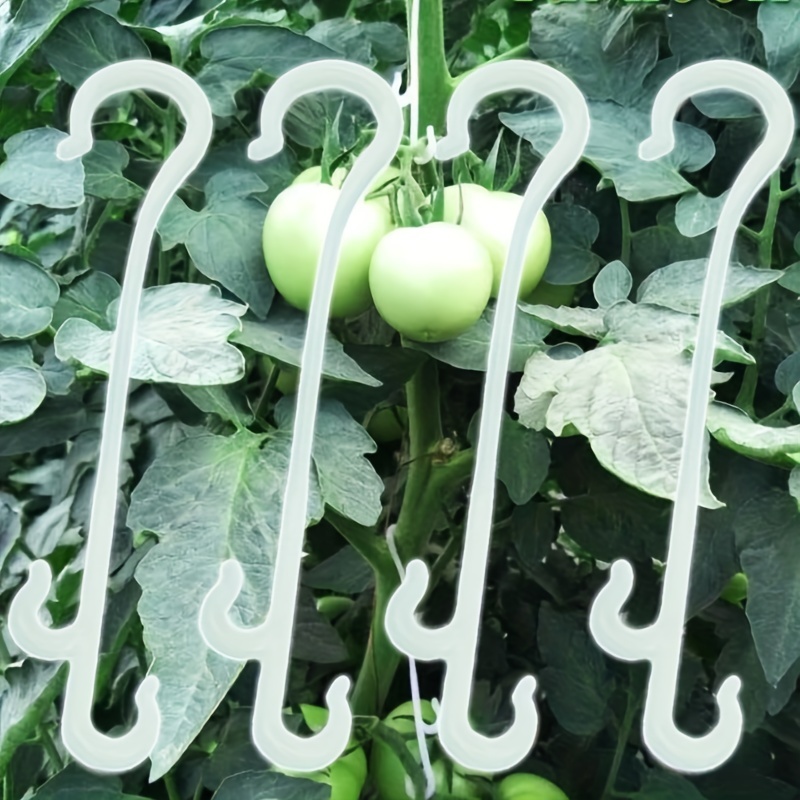 

100pcs Plastic Plant Support Hooks For Tomatoes, , And Containers – Ideal For Indoor & Outdoor Gardening, , Multi-component Design For Sturdy Vegetable And Flower Growth, Plant Accessories