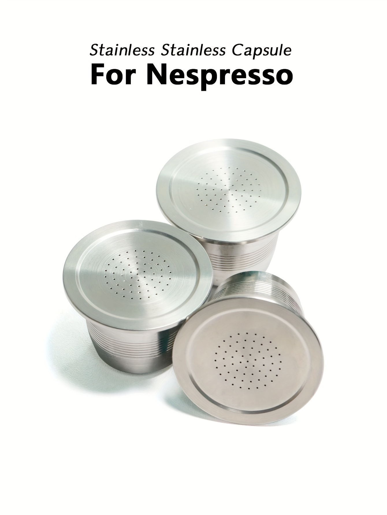 Espresso Capsule Caffè Compatibili Nespresso Nespresso Capsula  ricaricabile,riutilizzabili Filtro in Acciaio Inox,Coffee