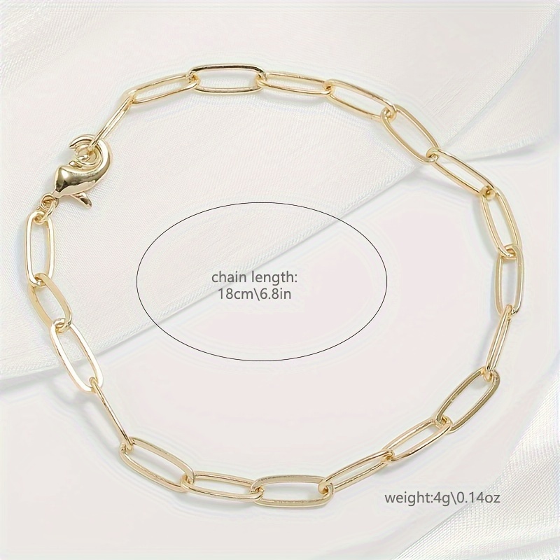 Classic Paperclip Chain Bracelet [18K Gold Plated]