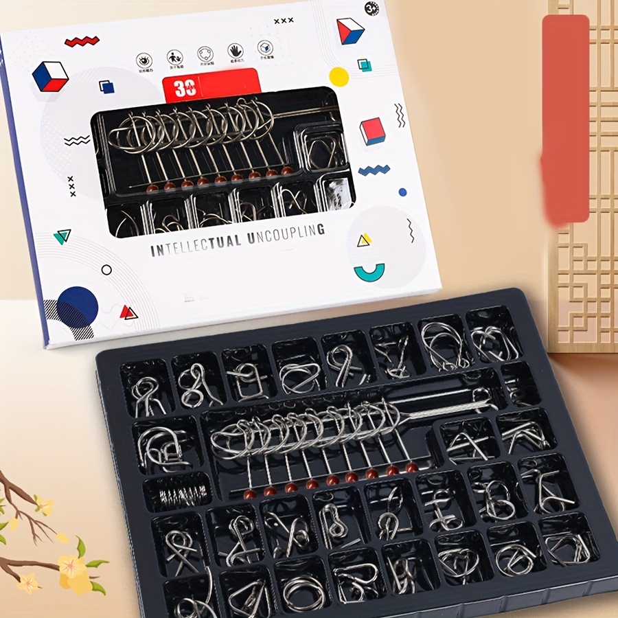 Magic Lock Puzzle Classic Metal Brain Teaser IQ Test EQ Toys School Gifts  Adults