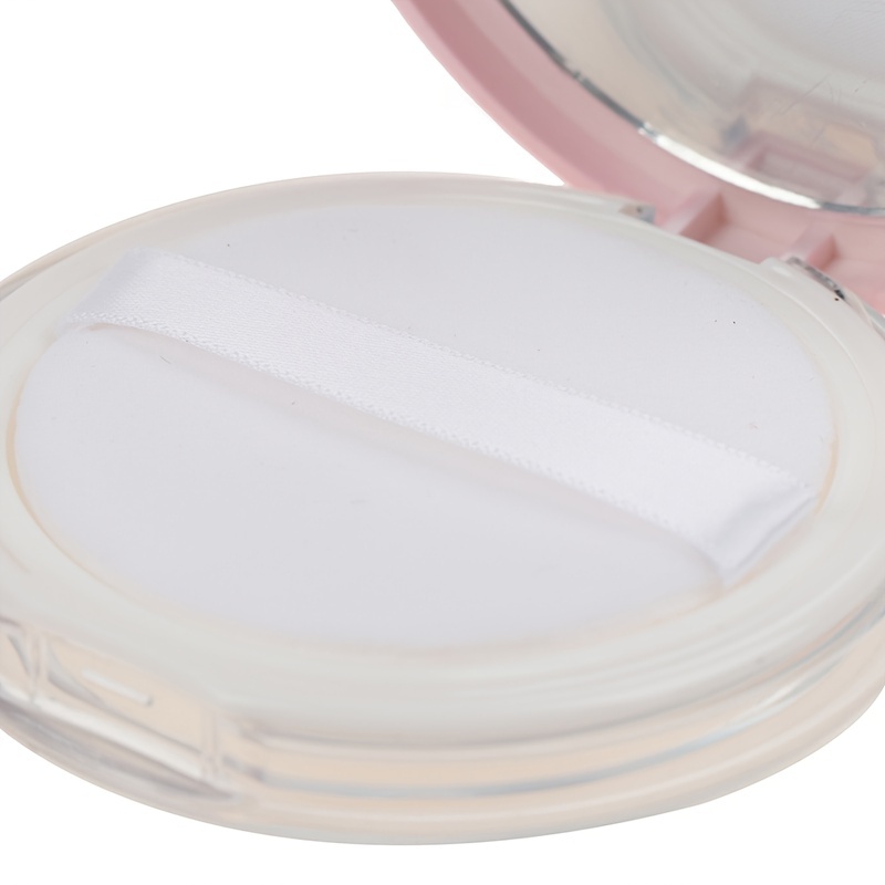 Velvet Powder Compact Container with Puff and Mirror