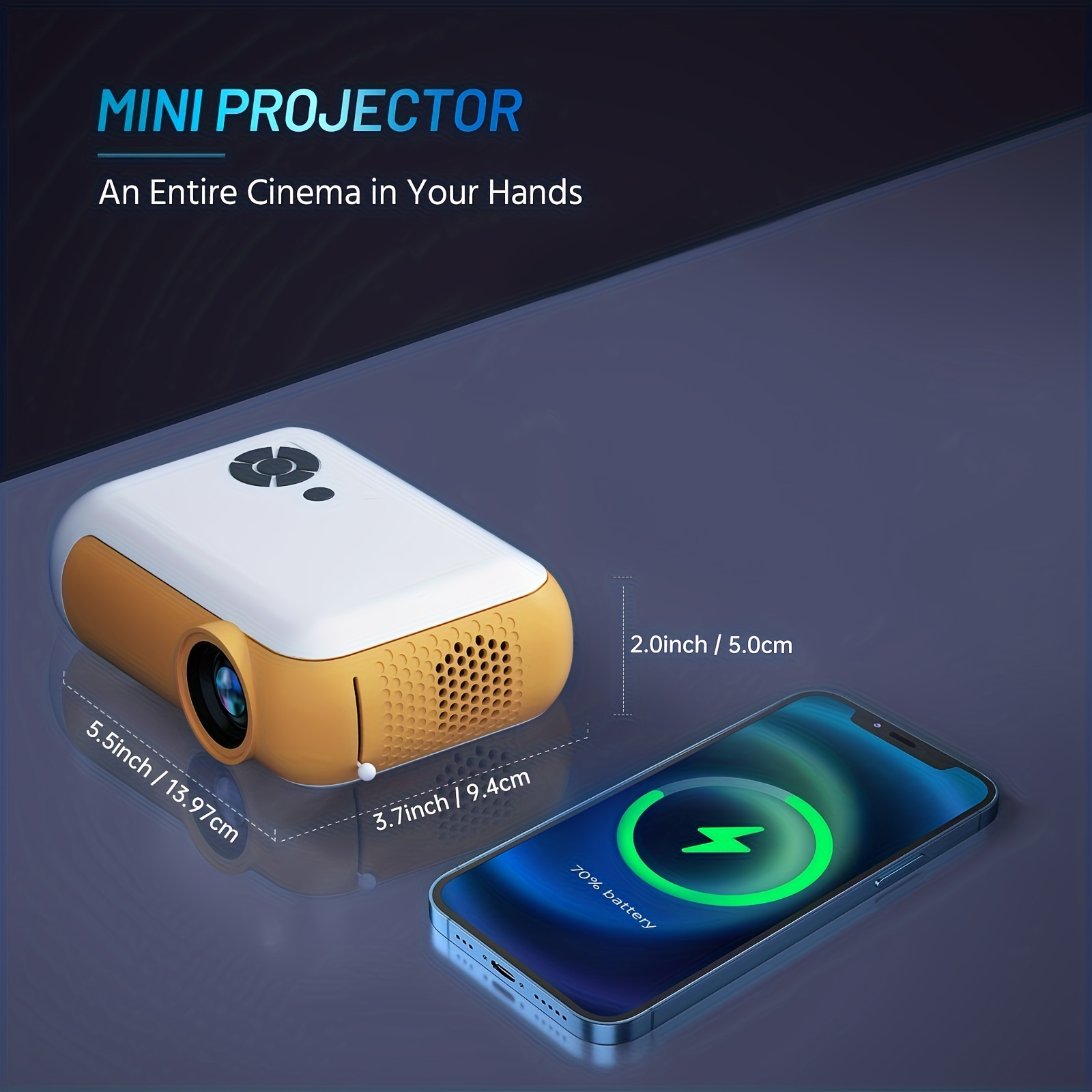 Mini Projecteur Projecteur Portable De 30ansi Lumens - Temu Canada