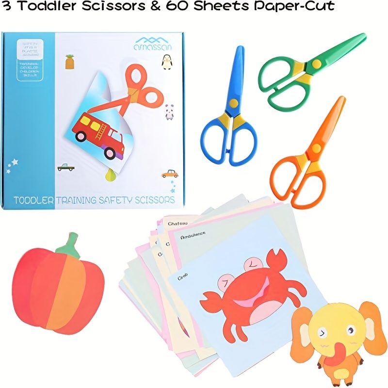 3pcs Children Safety Scissors Kids Craft Art Creative Safe Child Schoo