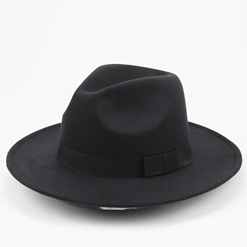 Wide Brim Fedora Hat Solid Color Women's Accessories Gift