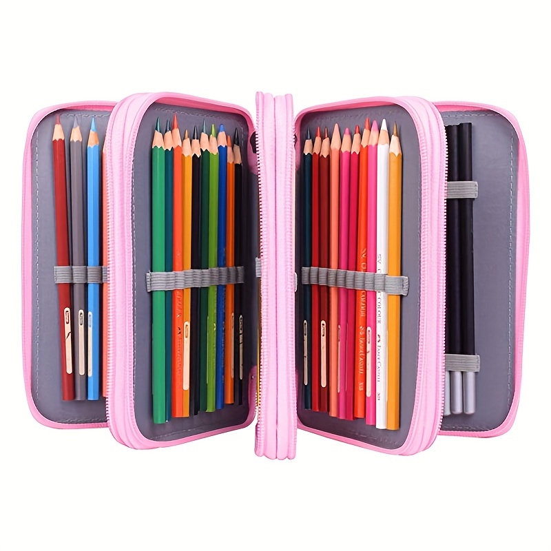 Canvas Pencil Pouch Pencil Case Large Capacity Pen Holder - Temu