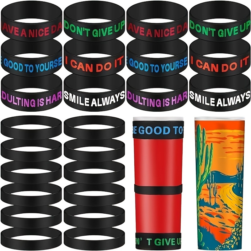 Tumblers Silicone Bands Sleeve Kit For 20oz Straight Blanks Cups With Heat  Resistant Gloves,tumbler