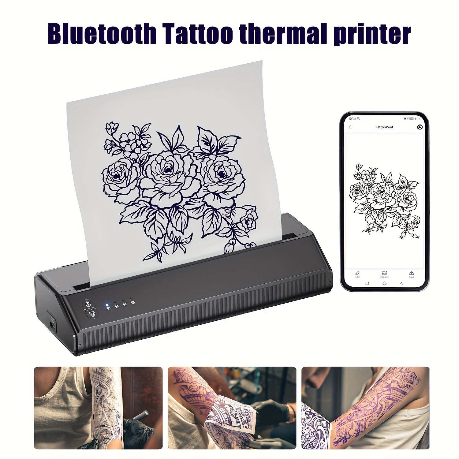 Tattoo Stencil Printer Bluetooth Wireless Tattoo Transfer Stencil