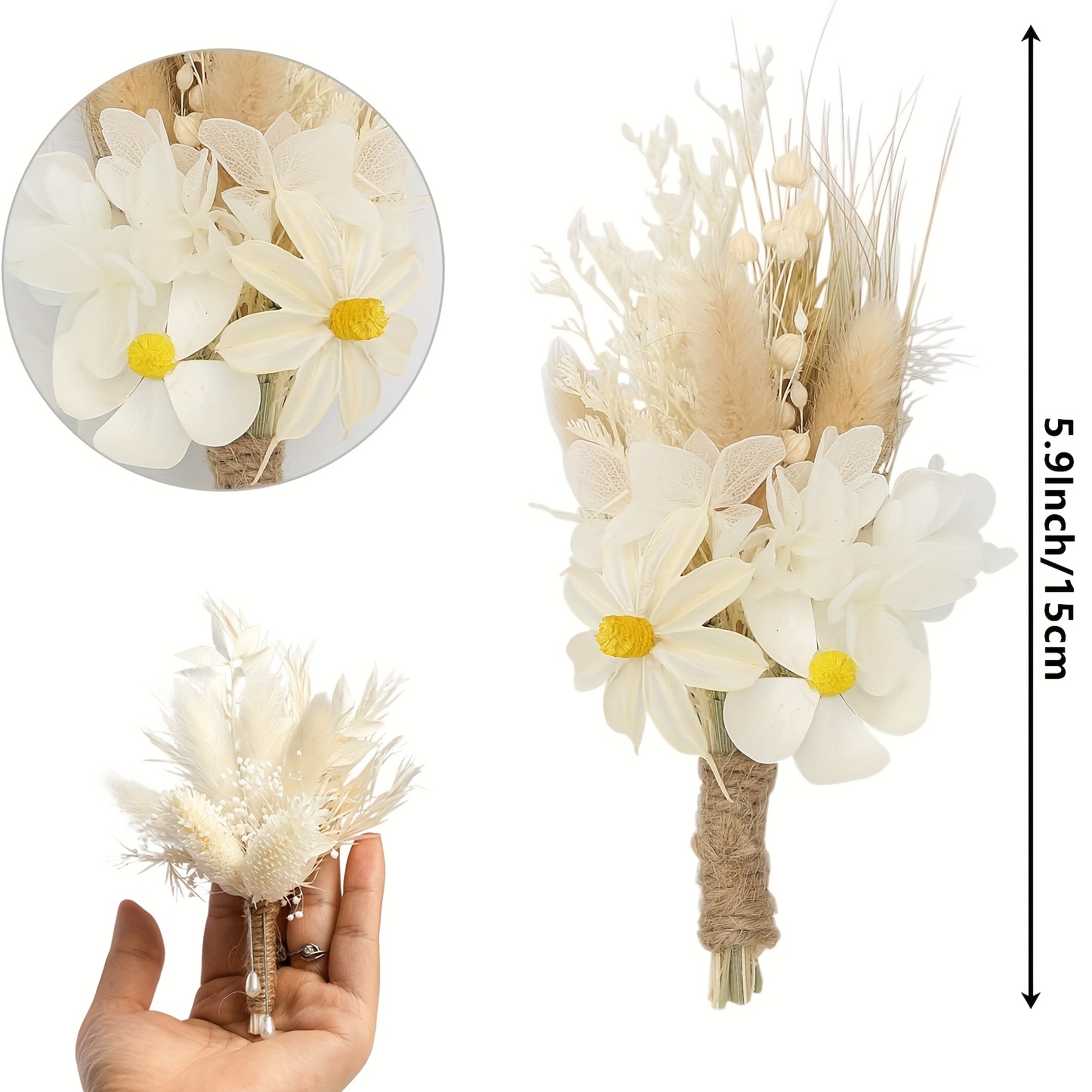 Mini Dried Flower Bouquet, Corsage or Boutonnière no – 50 Shades