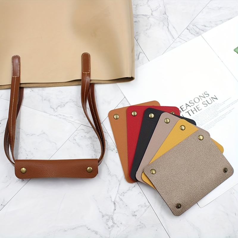 2Pcs Handbag Handle Leather Bag Wrap Covers Replacement Handle Protectors Purse  Strap Cover Handle Grip Suitcase Travel Bag Orange 