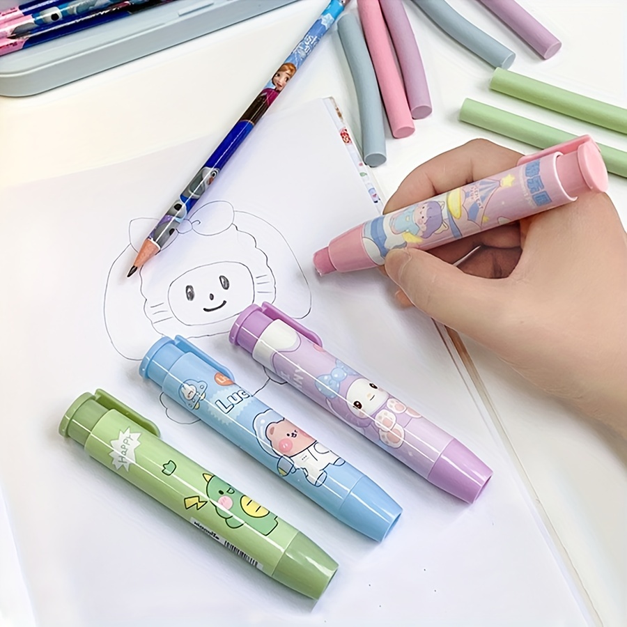 NAJING Gomme Rétractable avec 2 Gommes De Recharge Gomme à Cliquer  Rétractable pour Crayon Gomme Mécanique à Poussoir pour Que Les Enfants Et  Les étudiants Puissent Dessiner Et écrire,D : : Fournitures