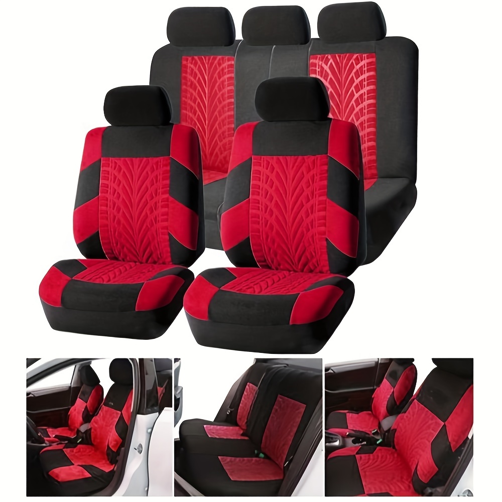 9 Stücke Set Rot abnehmbar Kopfstütze Universal Autositz