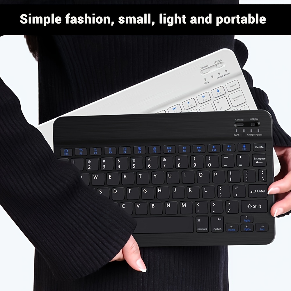 Tablet Wireless Keyboard For iPad Samsung Xiaomi Huawei Teclado Bluetooth-compatible  Keyboard and Mouse For iOS Android Windows Color: Black keyboard, Axis  Body: English Language