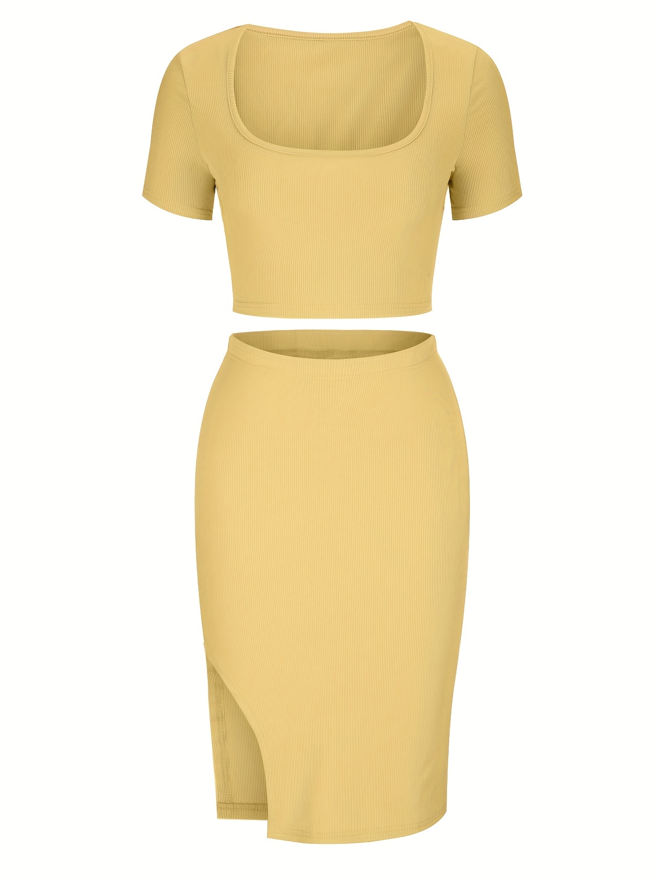 Striped Sleeveless Top And Bodycon Skirt Set — YELLOW SUB TRADING