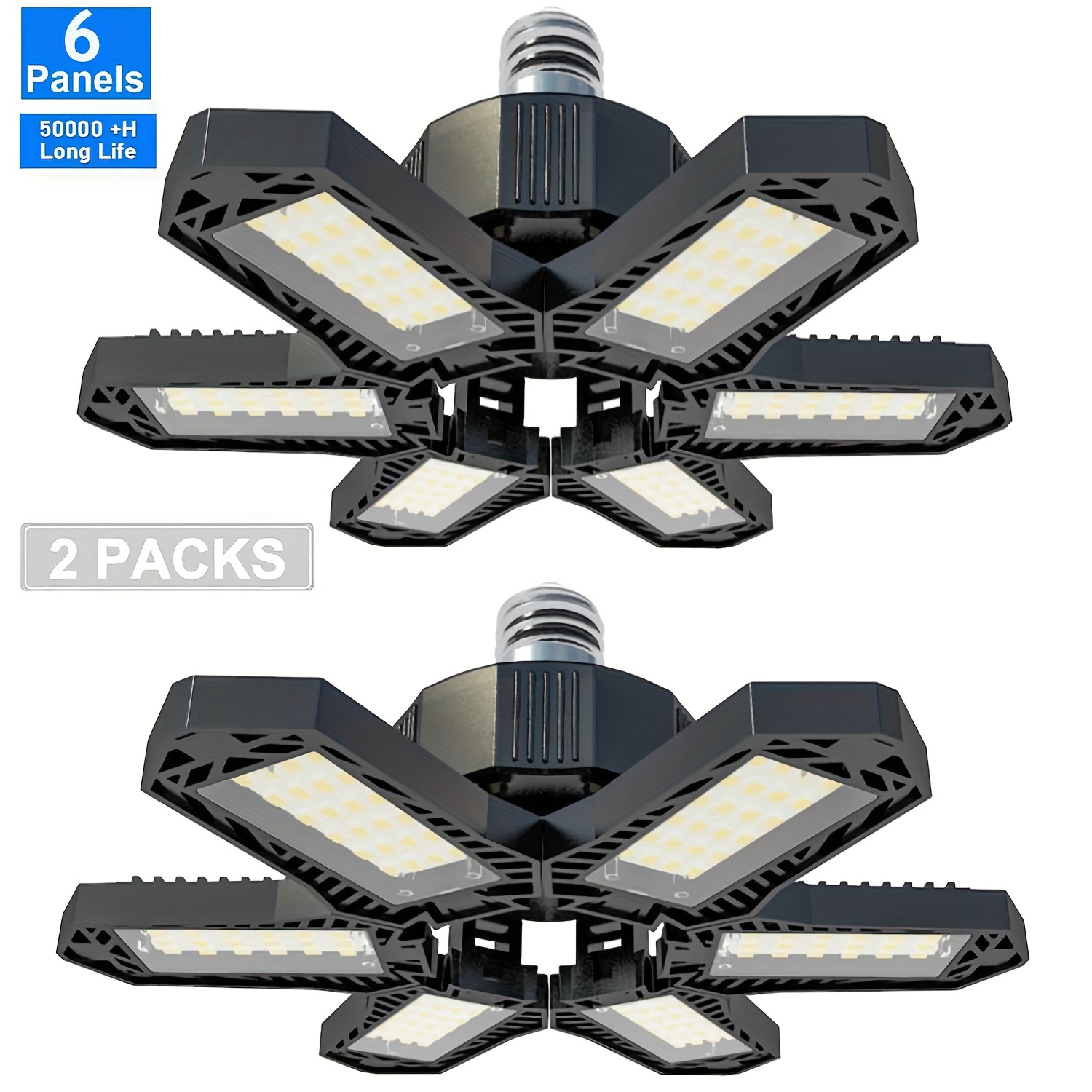 Led Garage Ceiling Lighting 10+1 Adjustable Panels Lights - Temu