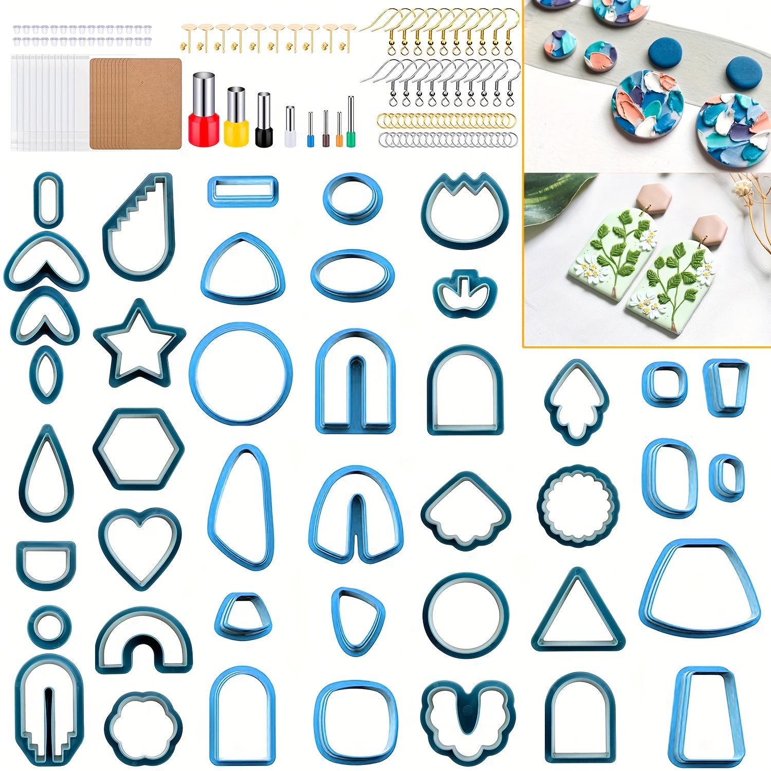 24pcs Clay Earring Cutters Set for Polymer Clay Jewelry Making