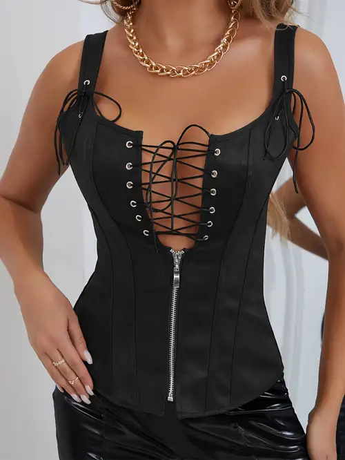 Plus Size Sexy Corset Women's Plus Solid Buckle Party Waist - Temu Canada