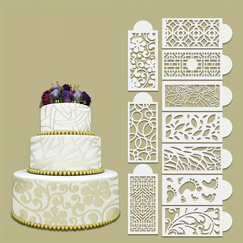 Cake Stencil Leaf Snowflake Pattern Cake Decorating Lace Fondant