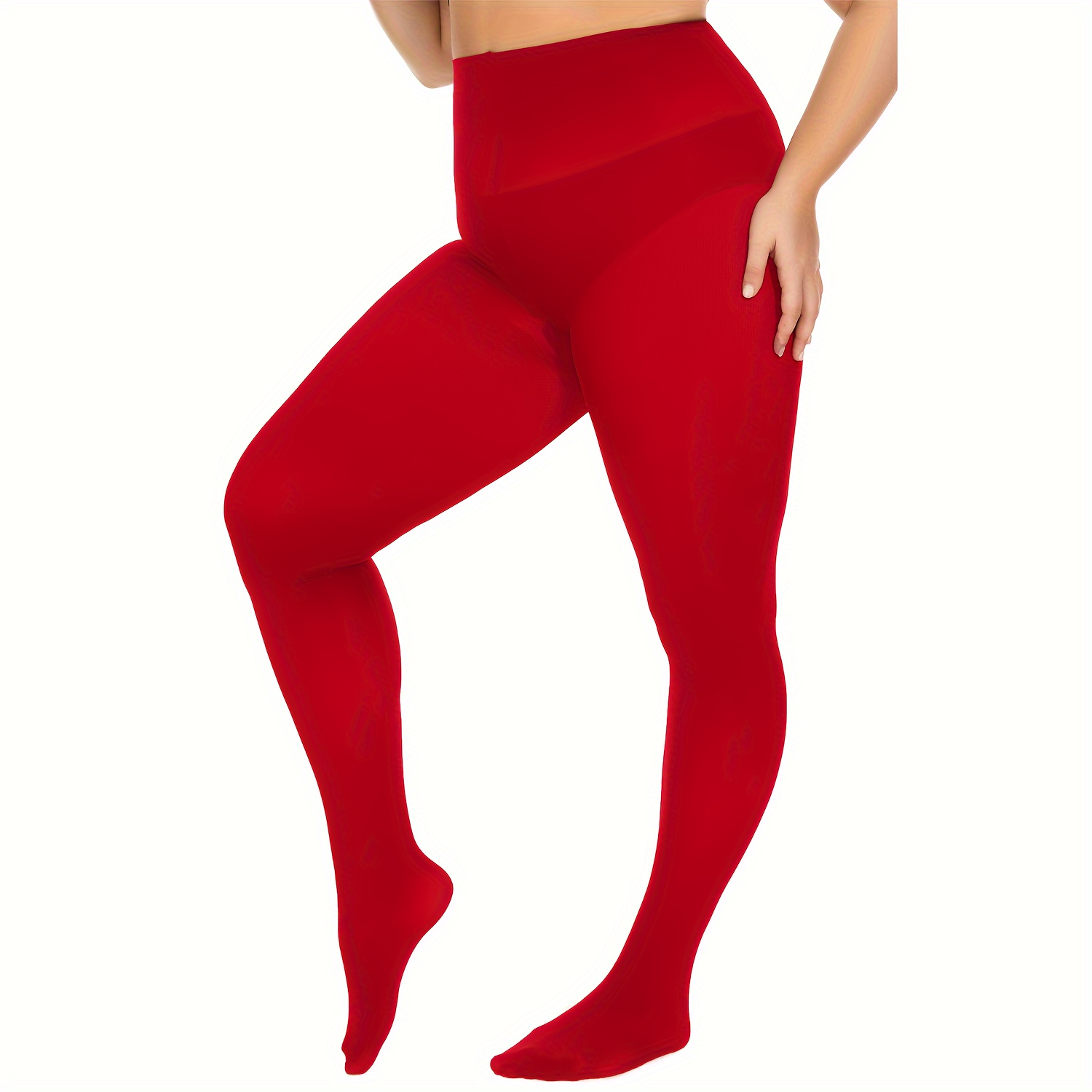 Plus Size Trendy Tights Women's Plus High Waisted Tummy - Temu