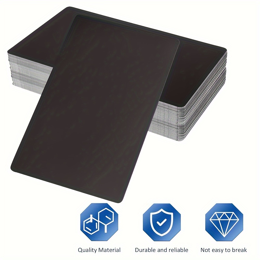 Economy Pack 100pcs - Black Metal Engraving Blanks Multipurpose Aluminum  Sheet Business Card Blanks For CNC Engraver Laser Engraving DIY Cards,  Thickn