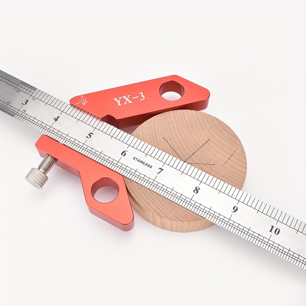 Aluminum Alloy Center Finder Ruler 45° 90° Marking Tool For - Temu