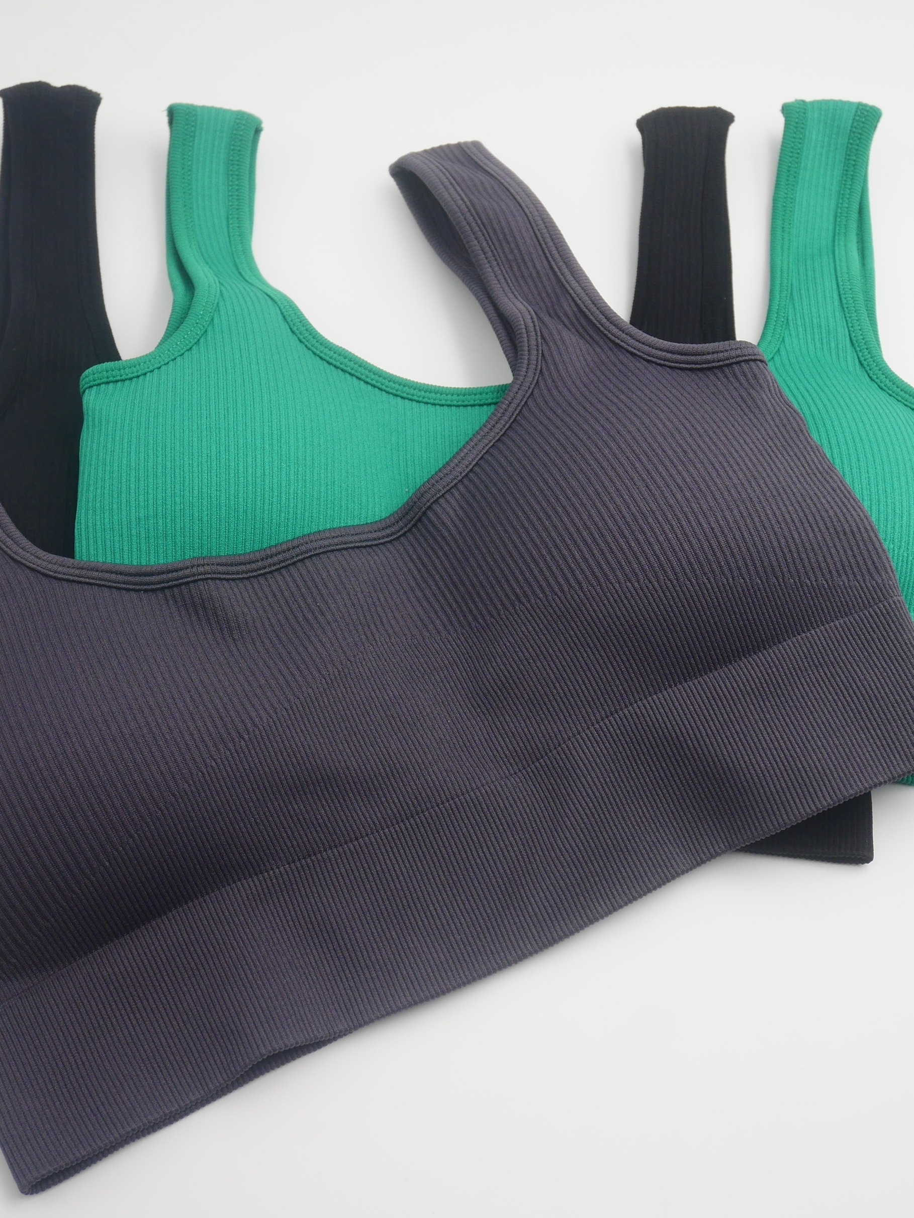 Women's Tank Style Sports Bra, 3 Pack