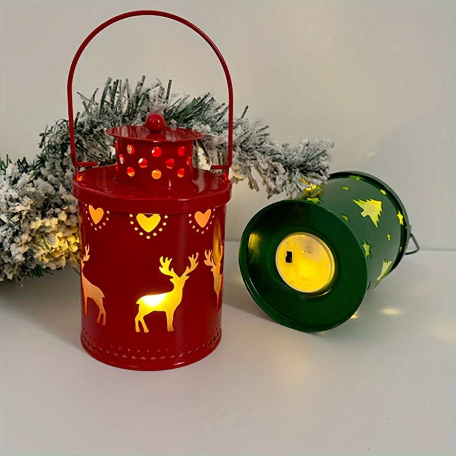 Christmas Candle Light Hanging Wind Lantern, LED Electronic