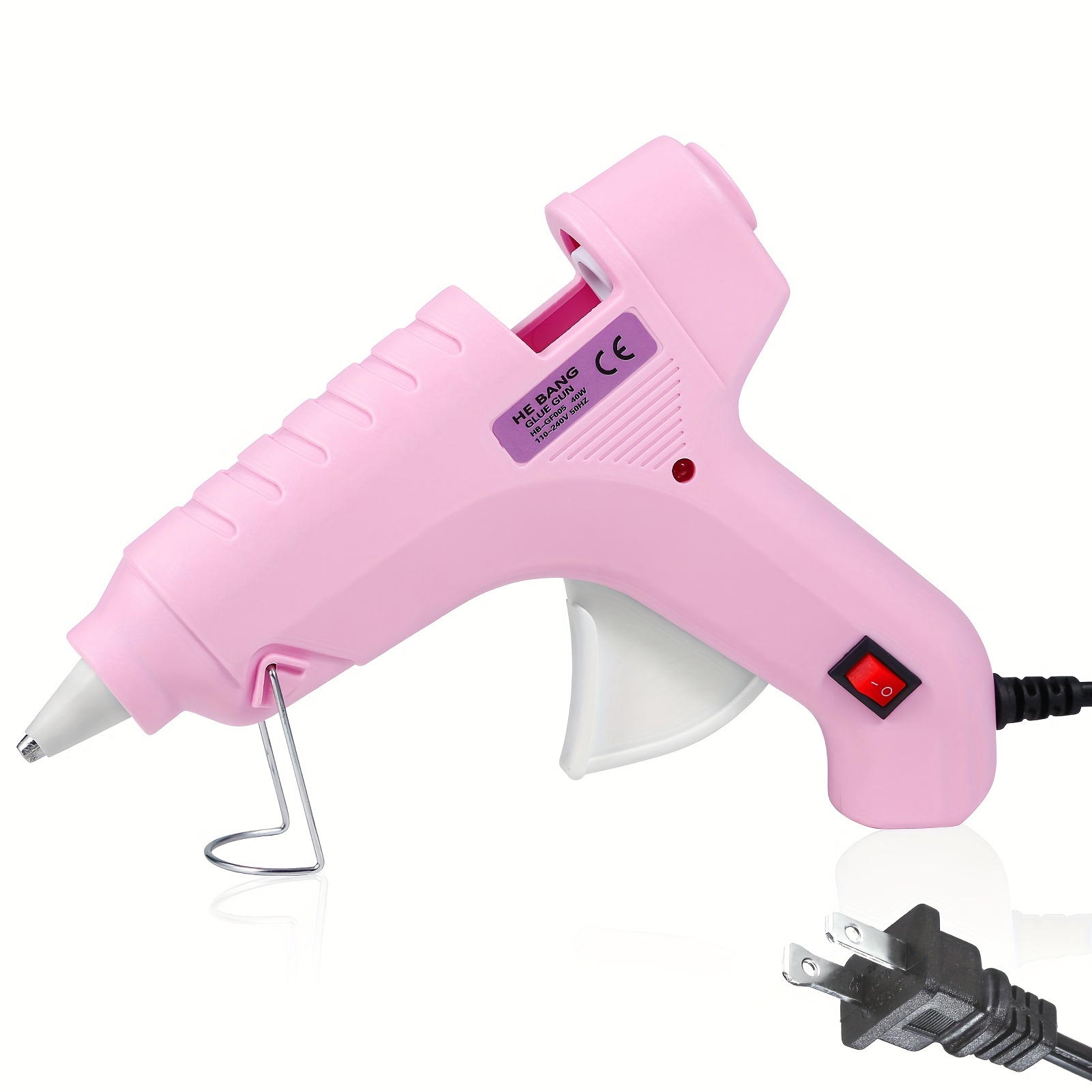 WORKPRO Rechargeable 3.6V Pink Cordless Hot Glue Gun Fast Heating Glue Gun  Kits