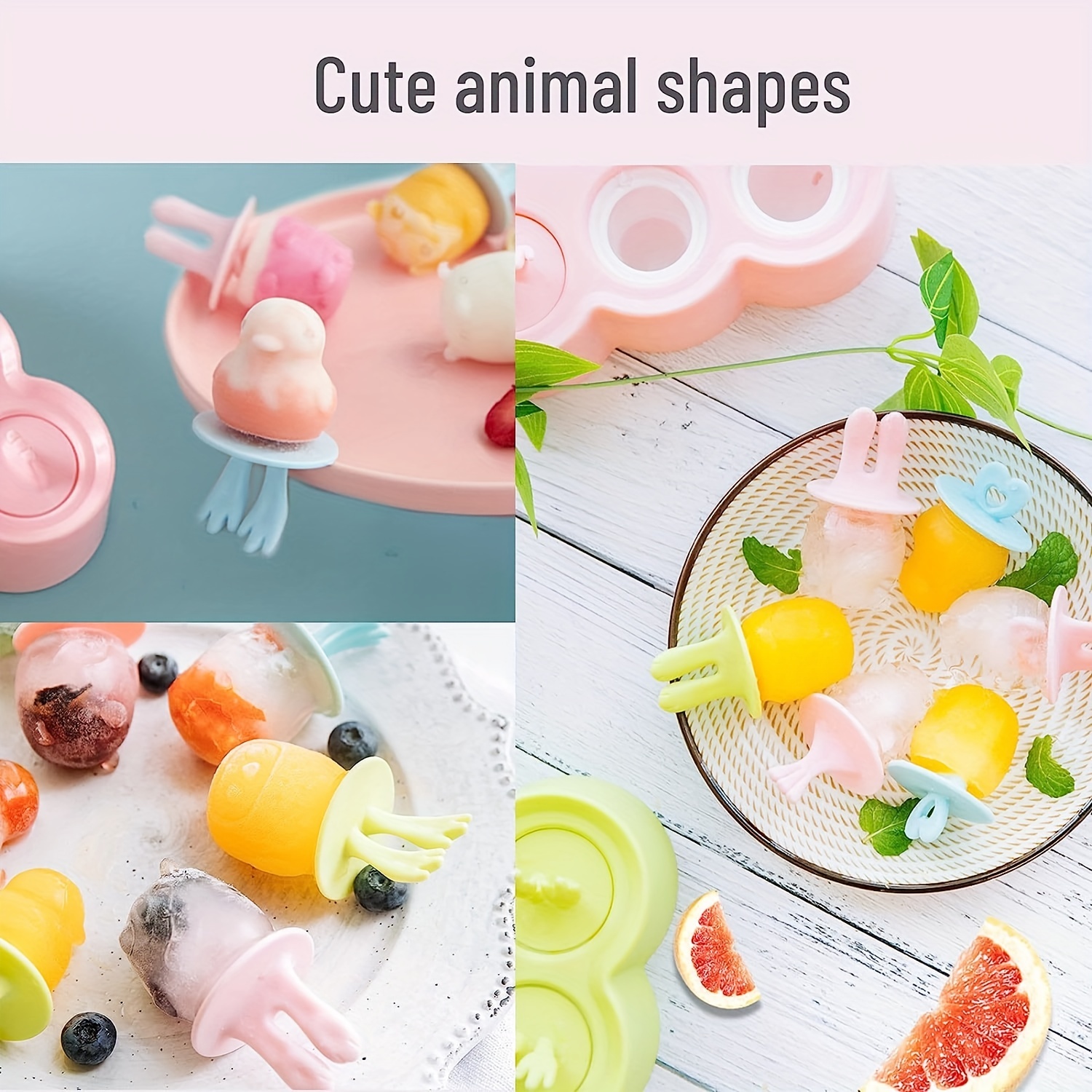 Popsicles Molds, Mini Popsicle Molds for Kids Baby Cute Shapes Silicone  Popsicle Molds BPA Free Reusable Ice Cream Mold Popsicle Maker Homemade DIY