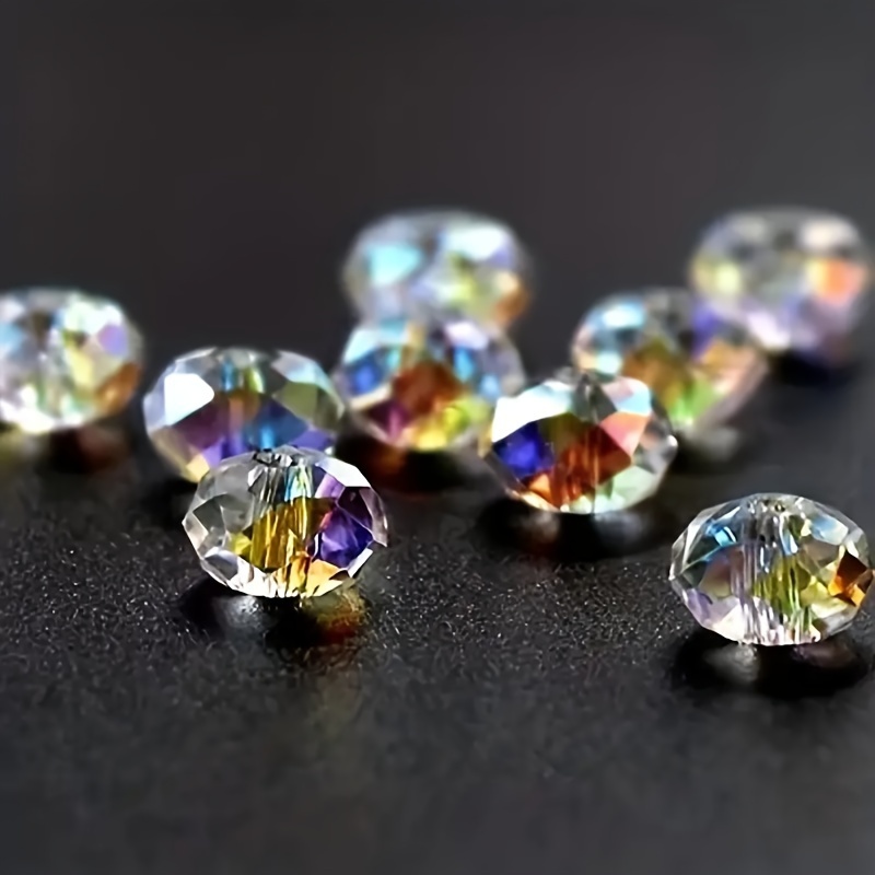 

118/100pcs 4/6/8mm Super Bright Glass Crystal Flat Round Beads For Jewelry Making Diy Special Bracelet Necklace Other Decors Handmade Stranded Beads Accessories