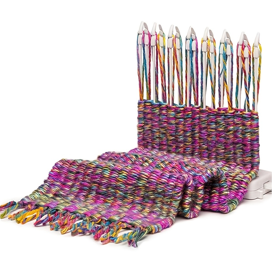DIY 48-pin Cylindrical Hand-cranked Knitting Wool Machine, Pretend Play Toy  Handmade Knitting Scarf Hat