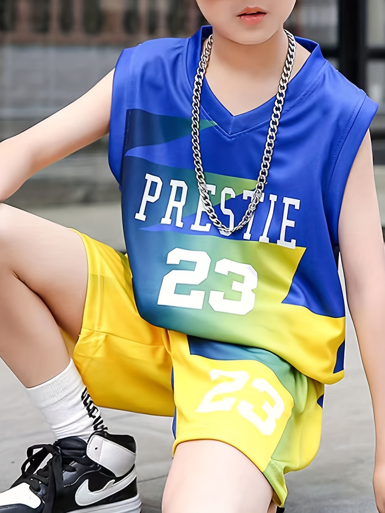 2PCS Kids Youths Boys Basketball Clothes Sports Outfits Jersey Summer Quick  Dry