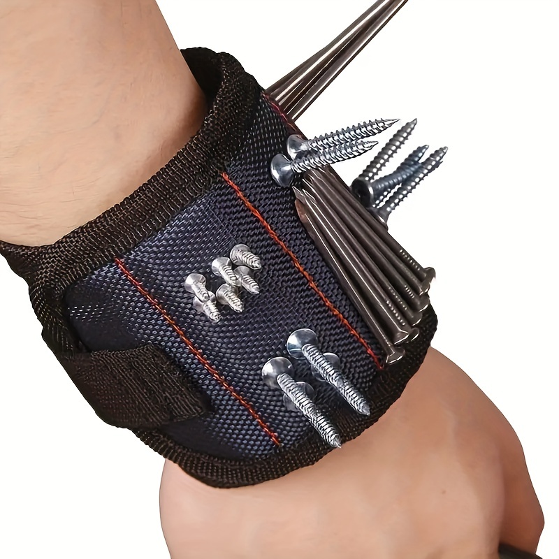 Woodworking Magnetic Wristband Portable Tool Bag Electrician Wrist Tool  Belt Screws Nails Drill Bits Holder Repair Tools - Temu