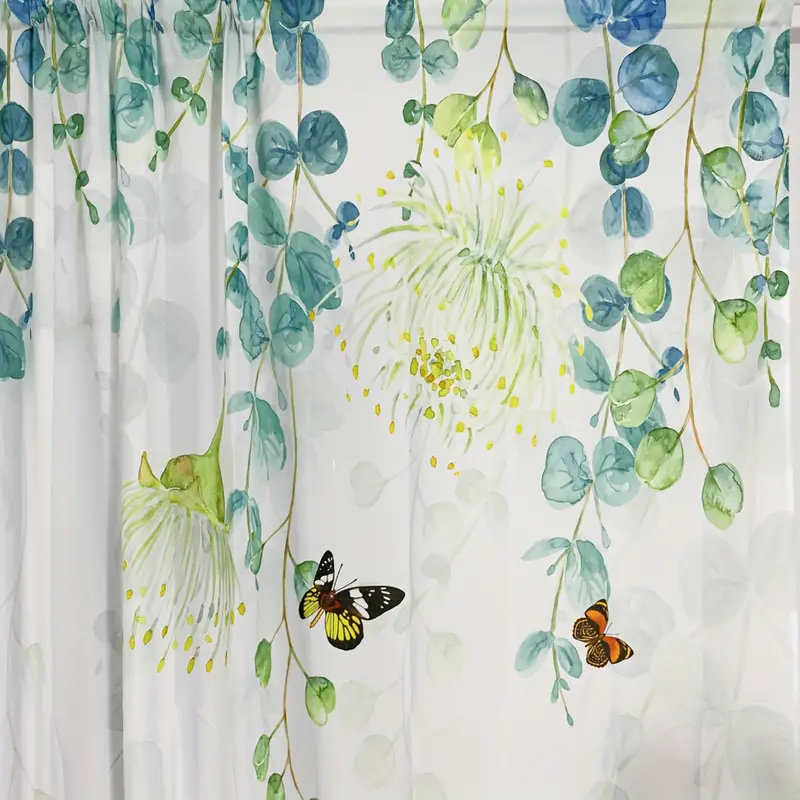 1 Stk. Garnvorhang mit Blumenmuster Fensterdekoration für - Temu Germany