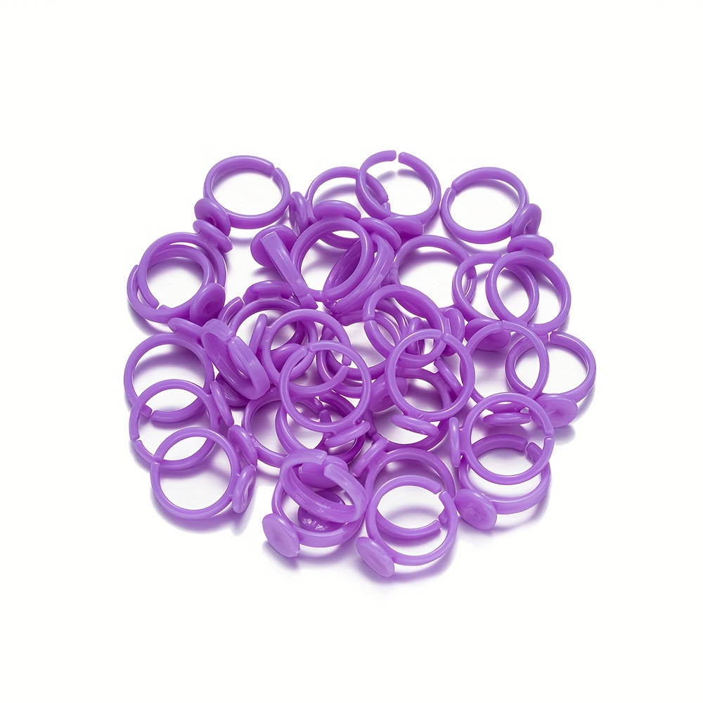 Plastic Rings Cabochon Base Blank For Diy Jewelry Making - Temu