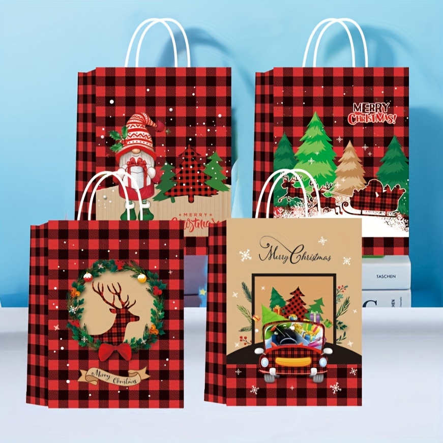 8pcs/set Creative Festival Party Thanksgivng Gift Bags, Packaging Bags,  30*15*8cm