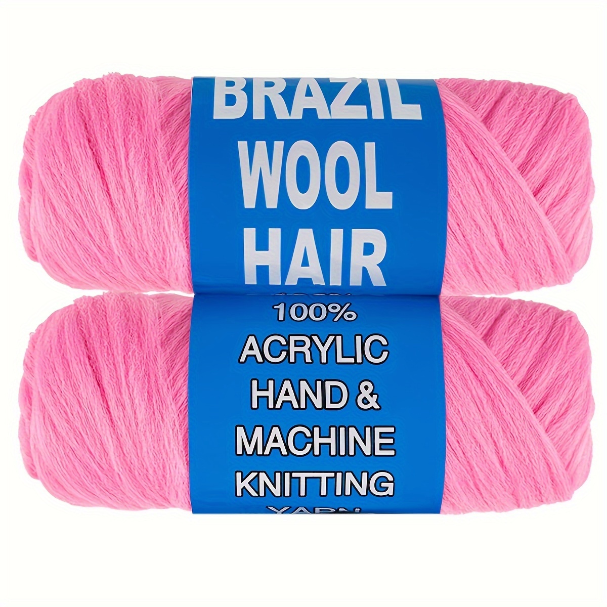 8 inch Natural Brazilian Wool Hair for Braids Acrylic Hand Knitting Yarn for Hair Braiding Jumbo Braiding Senegalese Twist 70G/Roll,Temu