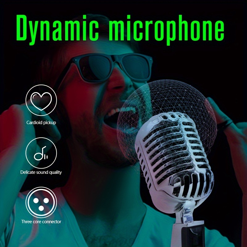 Dynamic Microphone Vintage Nightclub Stage Performance Karaokes Mic