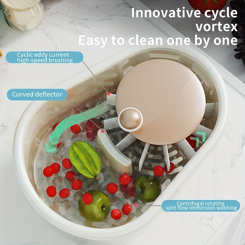 Lavadora de frutas y verduras, dispositivo giratorio de lavado de